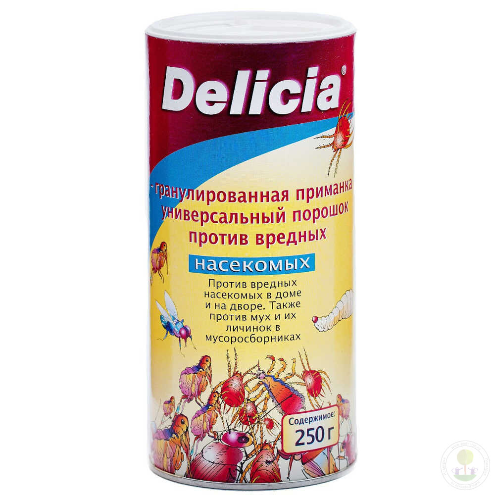 Порошок-приманка delicia от вредных насекомых 250 г